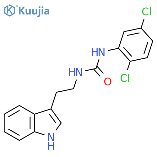 ((2,5-Dichlorophenyl)amino)-N-(2-indol-3-ylethyl)formamide structure