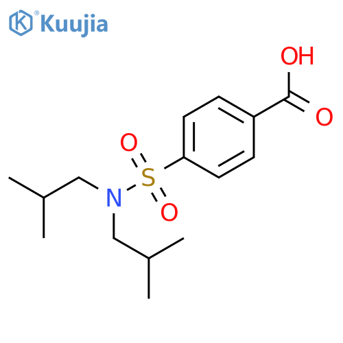 Benzoic acid,4-[[bis(2-methylpropyl)amino]sulfonyl]- structure