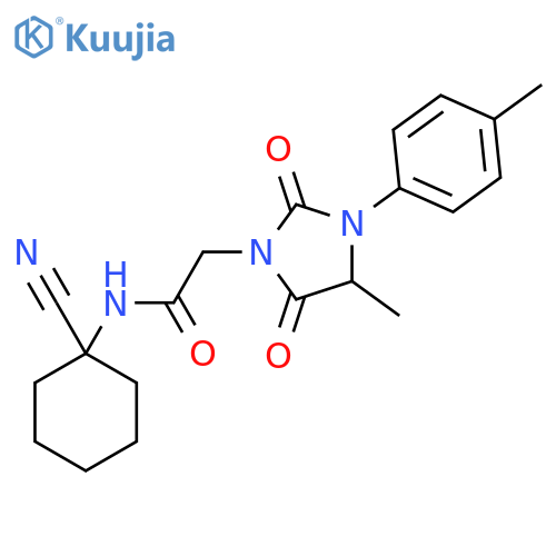 N-(1-cyanocyclohexyl)-2-[4-methyl-3-(4-methylphenyl)-2,5-dioxoimidazolidin-1-yl]acetamide structure