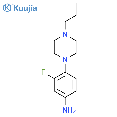 3-Fluoro-4-(4-propylpiperazin-1-yl)aniline structure