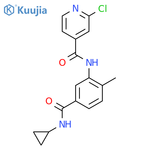 2-chloro-N-[5-(cyclopropylcarbamoyl)-2-methylphenyl]pyridine-4-carboxamide structure