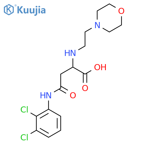 3-[(2,3-dichlorophenyl)carbamoyl]-2-{[2-(morpholin-4-yl)ethyl]amino}propanoic acid structure