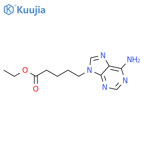 9H-Purine-9-pentanoic acid, 6-amino-, ethyl ester structure