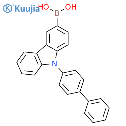 9-(biphenyl-4-yl)-3-boric acid-9H-carbazole structure