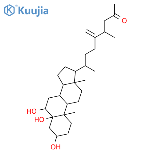 (25S)-24-methylenecholestane-3beta,5alpha,6beta-triol-26-acetate structure