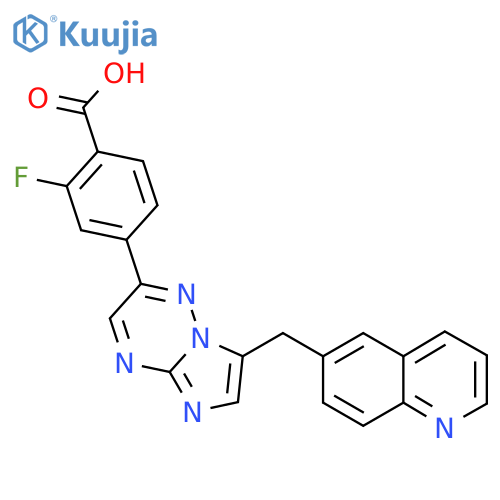 2-Fluoro-4-7-(6-quinolinylmethyl)imidazo1,2-b1,2,4triazin-2-ylbenzoic Acid structure