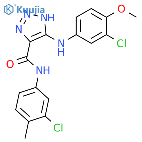 5-[(3-chloro-4-methoxyphenyl)amino]-N-(3-chloro-4-methylphenyl)-1H-1,2,3-triazole-4-carboxamide structure