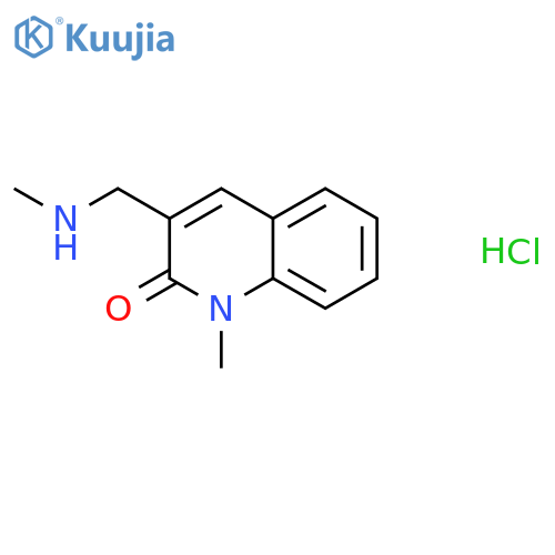 1-methyl-3-[(methylamino)methyl]-1,2-dihydroquinolin-2-one hydrochloride structure
