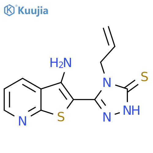 4-Allyl-5-(3-aminothieno2,3-bpyridin-2-yl)-4H-1,2,4-triazole-3-thiol structure