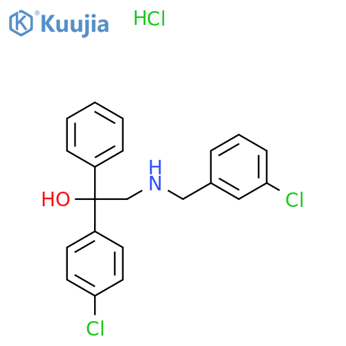 1-(4-Chlorophenyl)-2-{[(3-chlorophenyl)methyl]amino}-1-phenylethan-1-ol hydrochloride structure