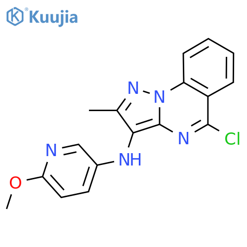 N-{5-chloro-2-methylpyrazolo[1,5-a]quinazolin-3-yl}-6-methoxypyridin-3-amine structure