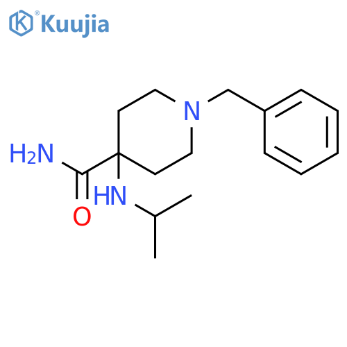 1-Benzyl-4-isopropylamino-piperidine-4-carboxylic Acid Amide structure