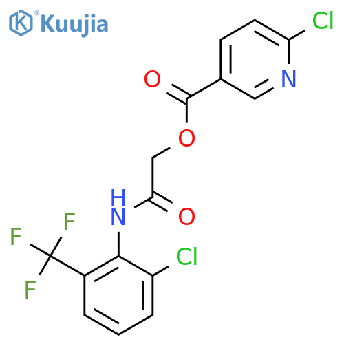 {[2-Chloro-6-(trifluoromethyl)phenyl]carbamoyl}methyl 6-chloropyridine-3-carboxylate structure