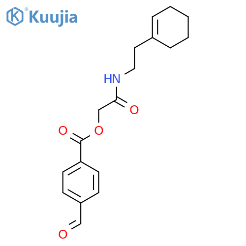 [2-[2-(Cyclohexen-1-yl)ethylamino]-2-oxoethyl] 4-formylbenzoate structure