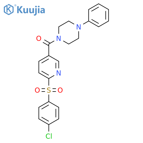 1-[6-(4-chlorobenzenesulfonyl)pyridine-3-carbonyl]-4-phenylpiperazine structure