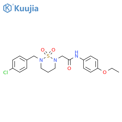 2-(6-(4-chlorobenzyl)-1,1-dioxido-1,2,6-thiadiazinan-2-yl)-N-(4-ethoxyphenyl)acetamide structure