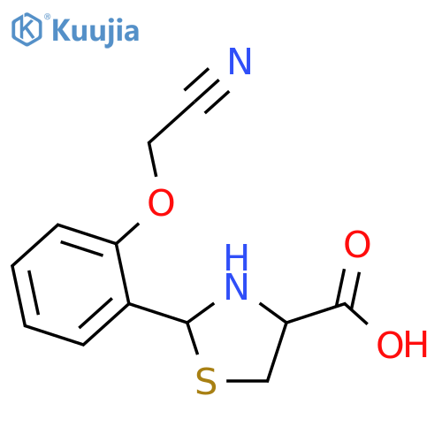 2-(2-Cyanomethoxy-phenyl)-thiazolidine-4-carboxylic acid structure