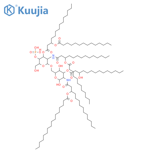 a-D-Glucopyranose,2-deoxy-6-O-[2-deoxy-2-[[(3R)-1-oxo-3-[(1-oxododecyl)oxy]tetradecyl]amino]-3-O-[(3R)-1-oxo-3-[(1-oxotetradecyl)oxy]tetradecyl]-4-O-phosphono-b-D-glucopyranosyl]-2-[[(3R)-1-oxo-3-[(1-oxohexadecyl)oxy]tetradecyl]amino]-,3-[(3R)-3-hydroxytetradecanoate] (9CI) structure