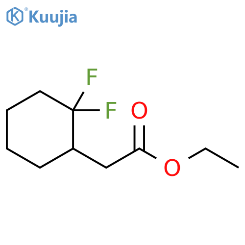 Ethyl 2-(2,2-difluorocyclohexyl) acetate structure