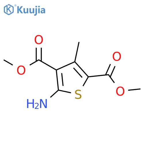 2,4-dimethyl 5-amino-3-methylthiophene-2,4-dicarboxylate structure