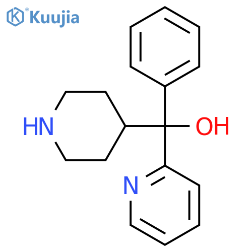 2-Pyridinemethanol, a-phenyl-a-4-piperidinyl- structure