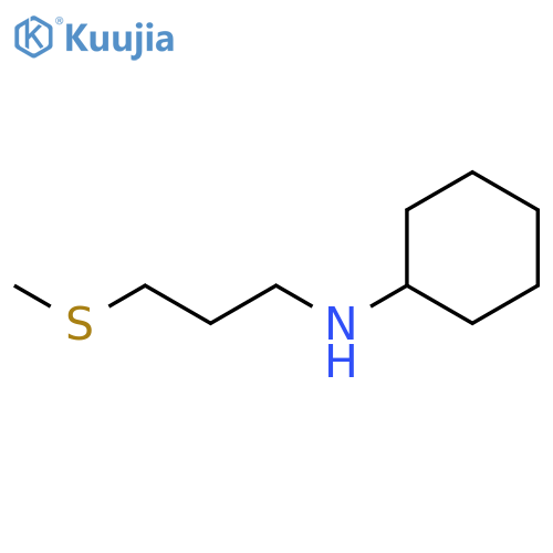 N-[3-(methylsulfanyl)propyl]cyclohexanamine structure