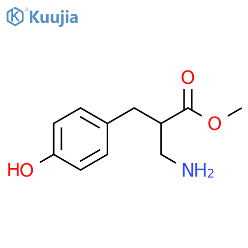 methyl 3-amino-2-(4-hydroxyphenyl)methylpropanoate structure