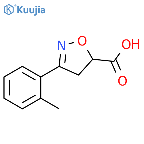 3-(o-tolyl)-4,5-dihydroisoxazole-5-carboxylic acid structure