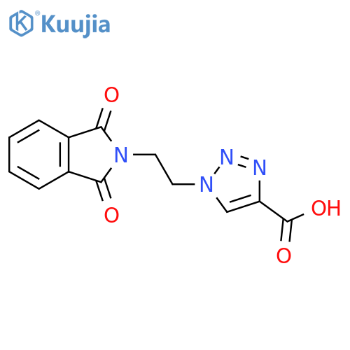 1-[2-(1,3-dioxo-1,3-dihydro-2H-isoindol-2-yl)ethyl]-1H-1,2,3-triazole-4-carboxylic acid structure