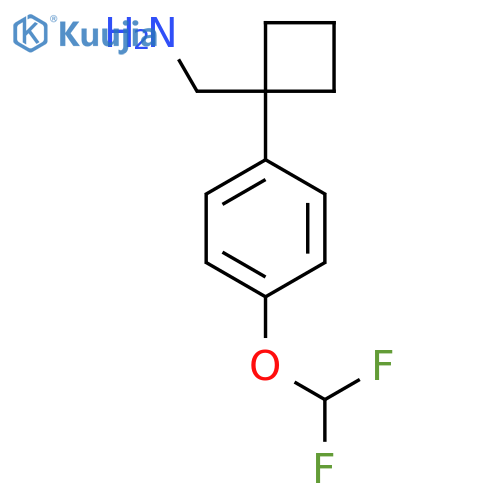 {1-4-(difluoromethoxy)phenylcyclobutyl}methanamine structure