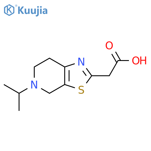 2-5-(propan-2-yl)-4H,5H,6H,7H-1,3thiazolo5,4-cpyridin-2-ylacetic acid structure