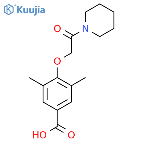 3,5-Dimethyl-4-2-oxo-2-(piperidin-1-yl)ethoxybenzoic Acid structure