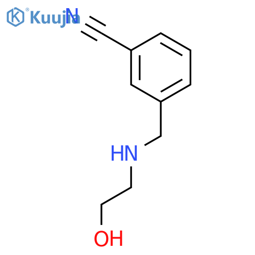 3-{(2-hydroxyethyl)aminomethyl}benzonitrile structure