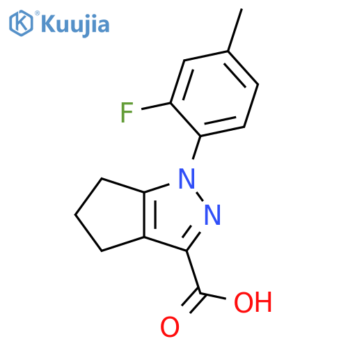 1-(2-Fluoro-4-methylphenyl)-1H,4H,5H,6H-cyclopentacpyrazole-3-carboxylic Acid structure