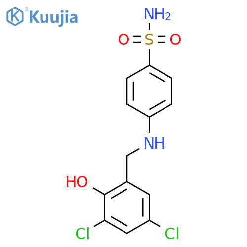 4-{(3,5-Dichloro-2-hydroxyphenyl)methylamino}benzene-1-sulfonamide structure