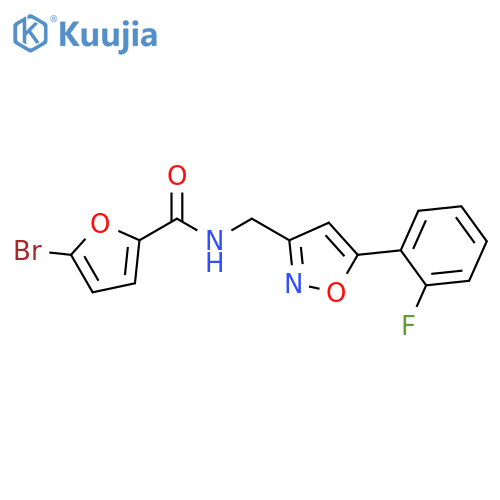 5-bromo-N-{[5-(2-fluorophenyl)-1,2-oxazol-3-yl]methyl}furan-2-carboxamide structure