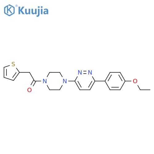 1-{4-[6-(4-ethoxyphenyl)pyridazin-3-yl]piperazin-1-yl}-2-(thiophen-2-yl)ethan-1-one structure