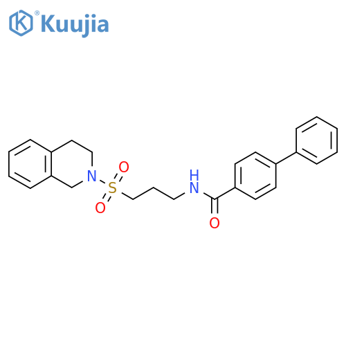 N-[3-(1,2,3,4-tetrahydroisoquinoline-2-sulfonyl)propyl]-[1,1'-biphenyl]-4-carboxamide structure