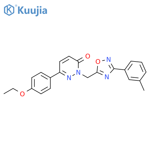 6-(4-ethoxyphenyl)-2-{[3-(3-methylphenyl)-1,2,4-oxadiazol-5-yl]methyl}-2,3-dihydropyridazin-3-one structure