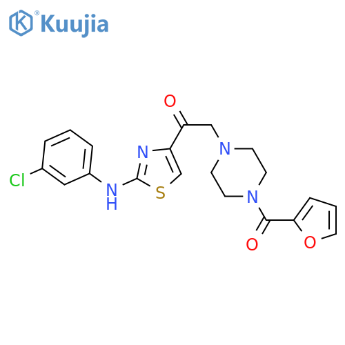 2-{2-[(3-chlorophenyl)amino]-1,3-thiazol-4-yl}-1-[4-(furan-2-carbonyl)piperazin-1-yl]ethan-1-one structure