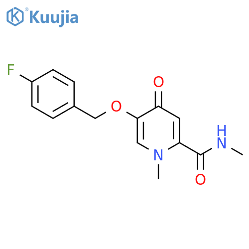 5-[(4-fluorophenyl)methoxy]-N,1-dimethyl-4-oxo-1,4-dihydropyridine-2-carboxamide structure