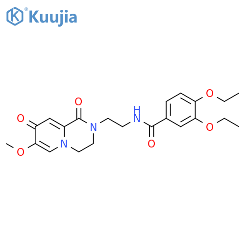3,4-diethoxy-N-(2-{7-methoxy-1,8-dioxo-1H,2H,3H,4H,8H-pyrido[1,2-a]pyrazin-2-yl}ethyl)benzamide structure