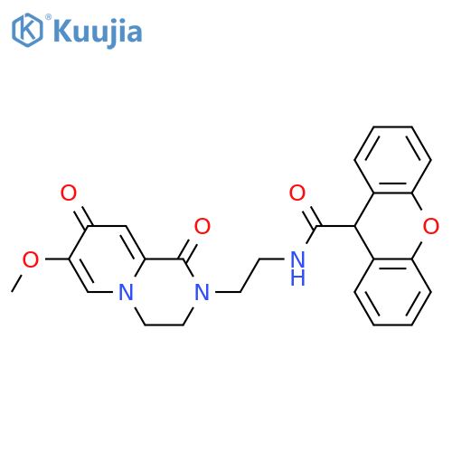 N-(2-{7-methoxy-1,8-dioxo-1H,2H,3H,4H,8H-pyrido[1,2-a]pyrazin-2-yl}ethyl)-9H-xanthene-9-carboxamide structure