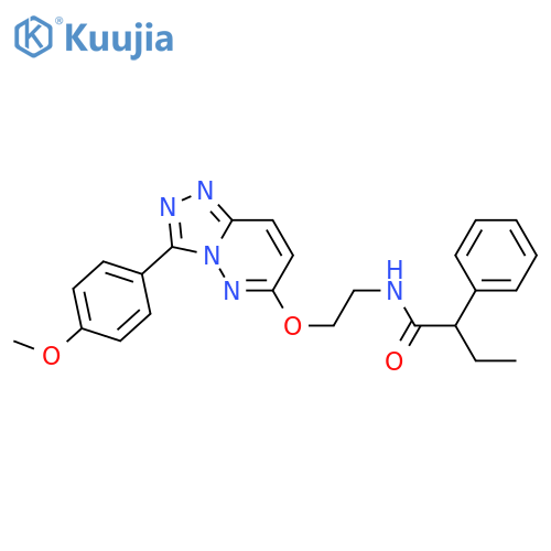 N-(2-{[3-(4-methoxyphenyl)-[1,2,4]triazolo[4,3-b]pyridazin-6-yl]oxy}ethyl)-2-phenylbutanamide structure