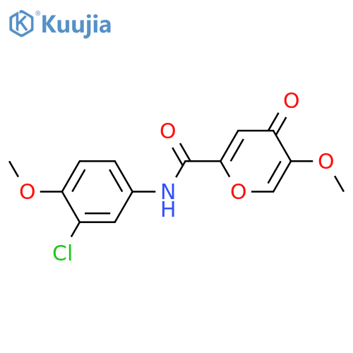 N-(3-chloro-4-methoxyphenyl)-5-methoxy-4-oxo-4H-pyran-2-carboxamide structure