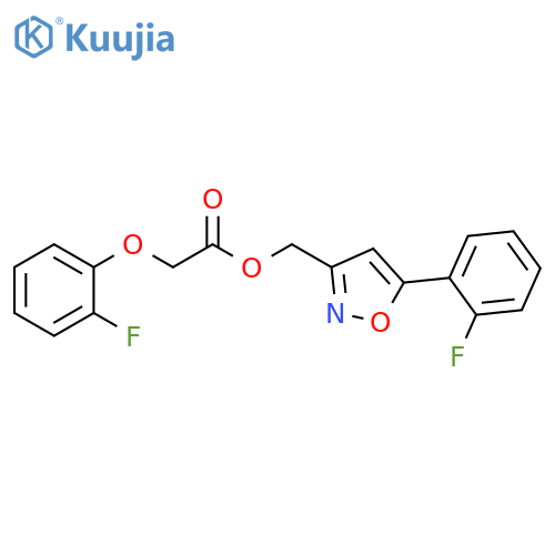 [5-(2-fluorophenyl)-1,2-oxazol-3-yl]methyl 2-(2-fluorophenoxy)acetate structure