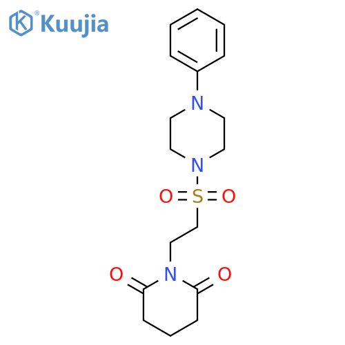 1-{2-[(4-phenylpiperazin-1-yl)sulfonyl]ethyl}piperidine-2,6-dione structure