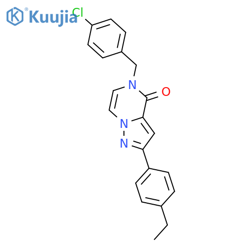 5-[(4-chlorophenyl)methyl]-2-(4-ethylphenyl)-4H,5H-pyrazolo[1,5-a]pyrazin-4-one structure
