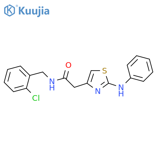 N-[(2-chlorophenyl)methyl]-2-[2-(phenylamino)-1,3-thiazol-4-yl]acetamide structure