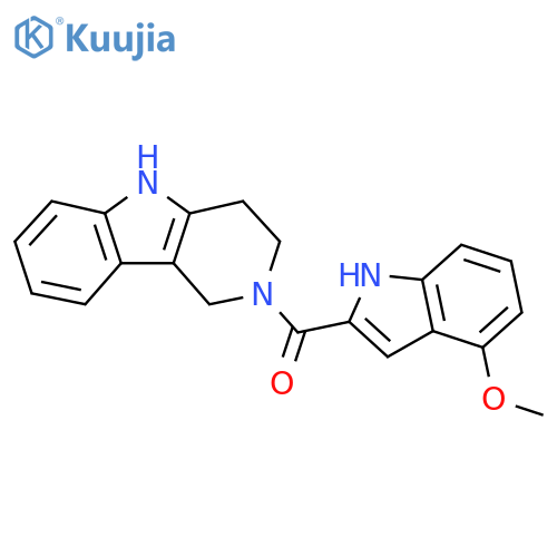 4-methoxy-2-{1H,2H,3H,4H,5H-pyrido4,3-bindole-2-carbonyl}-1H-indole structure